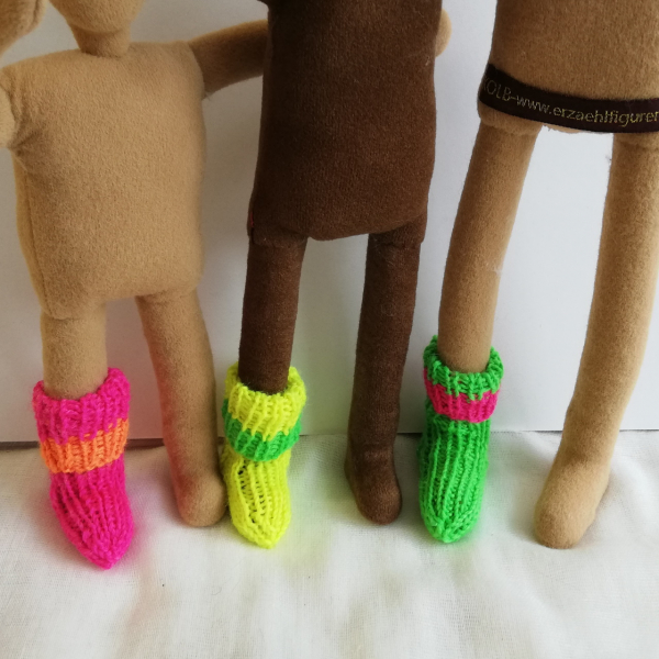 Coole bunte Socken im Miniformat